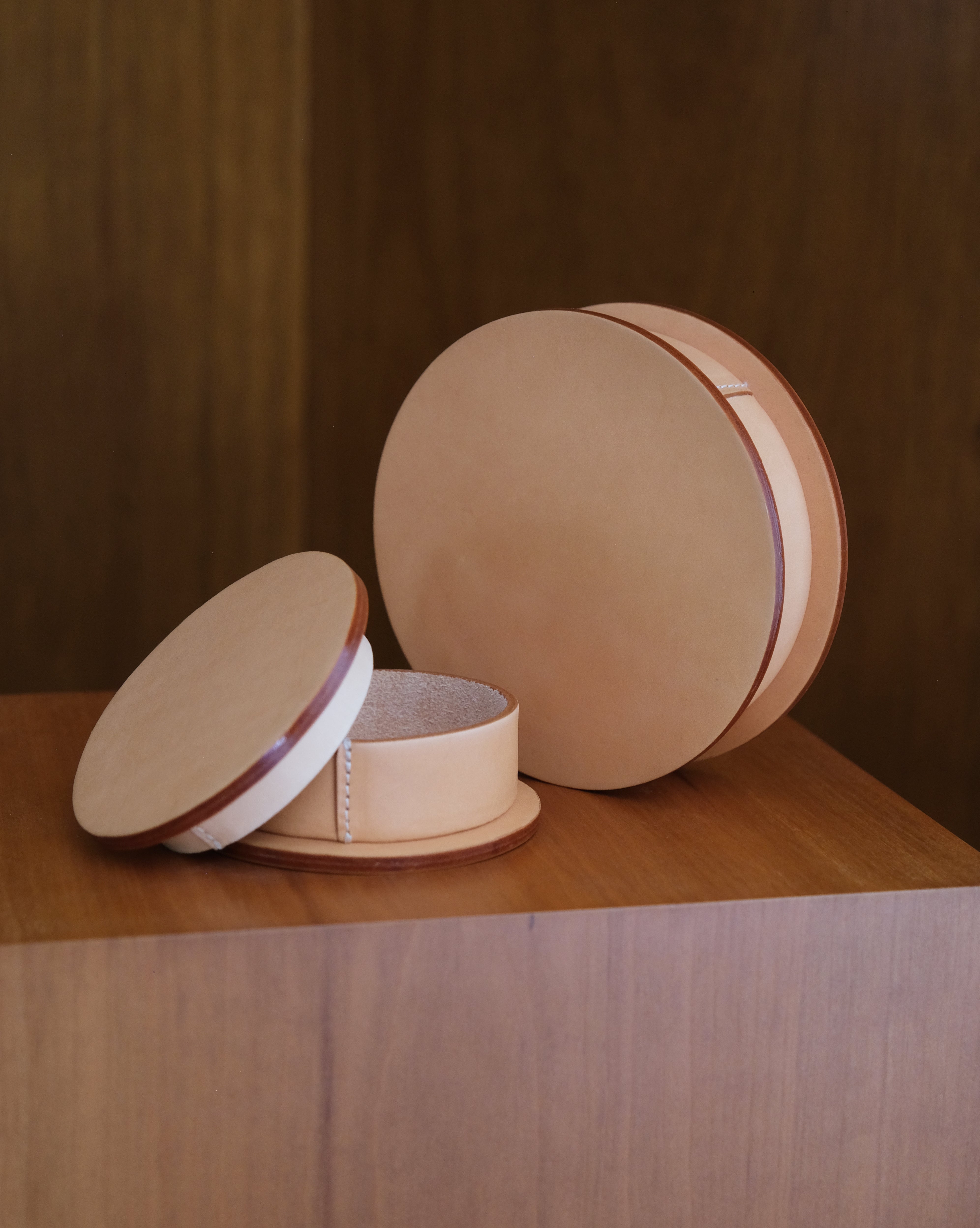LEATHER CANISTERS