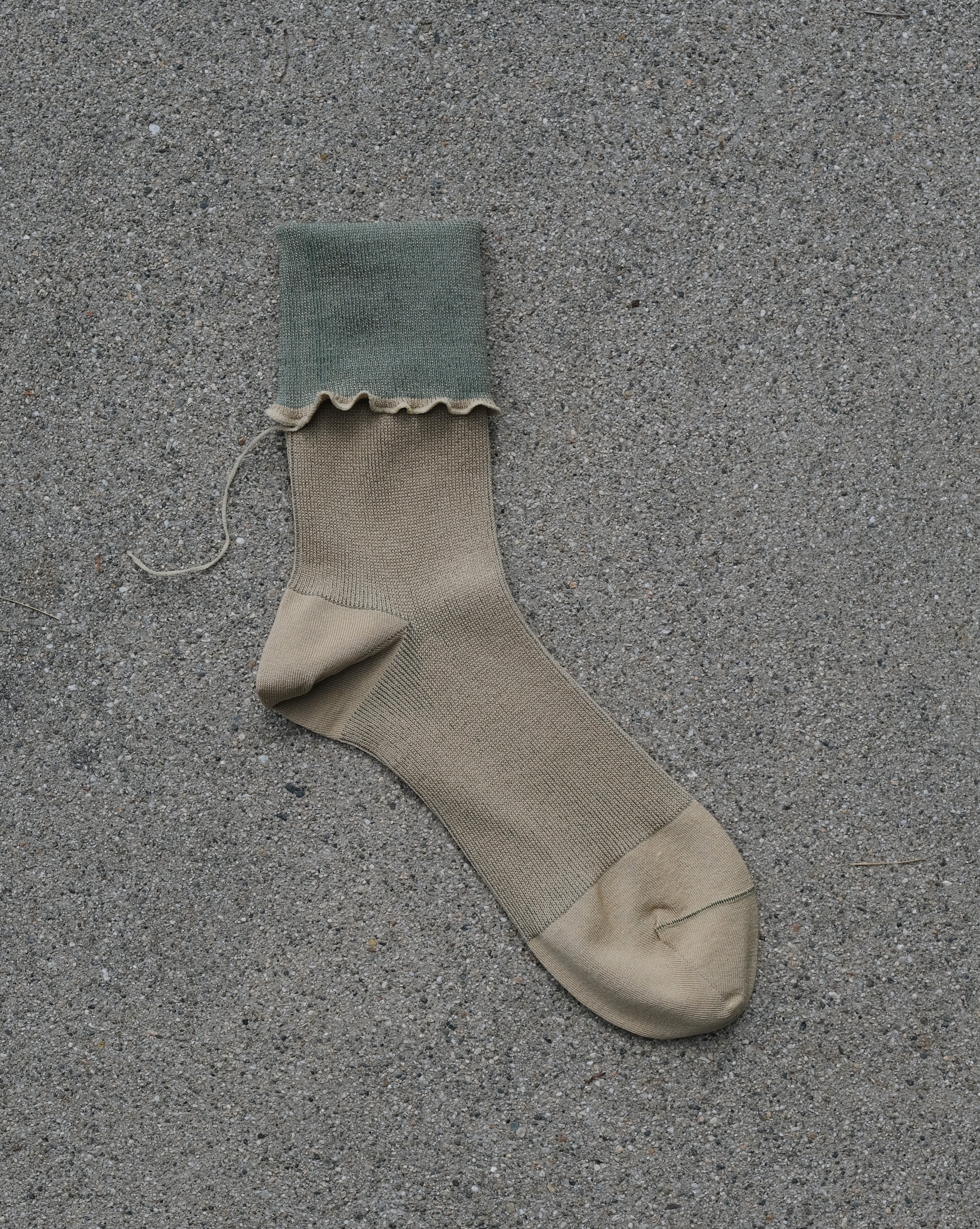 HIGH TWIST COTTON SOCKS - Beige / Sage
