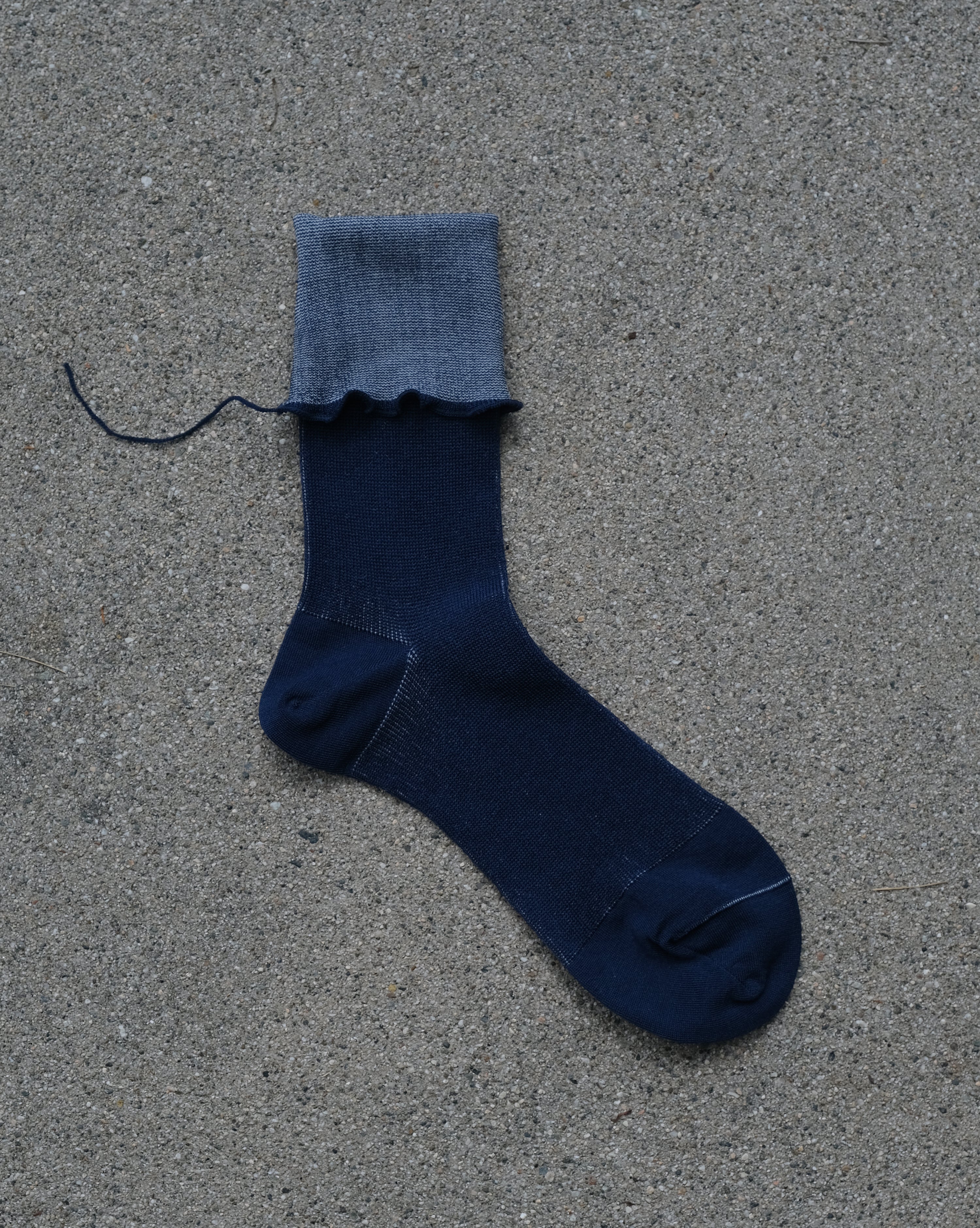 HIGH TWIST COTTON SOCKS - Denim/Light Blue