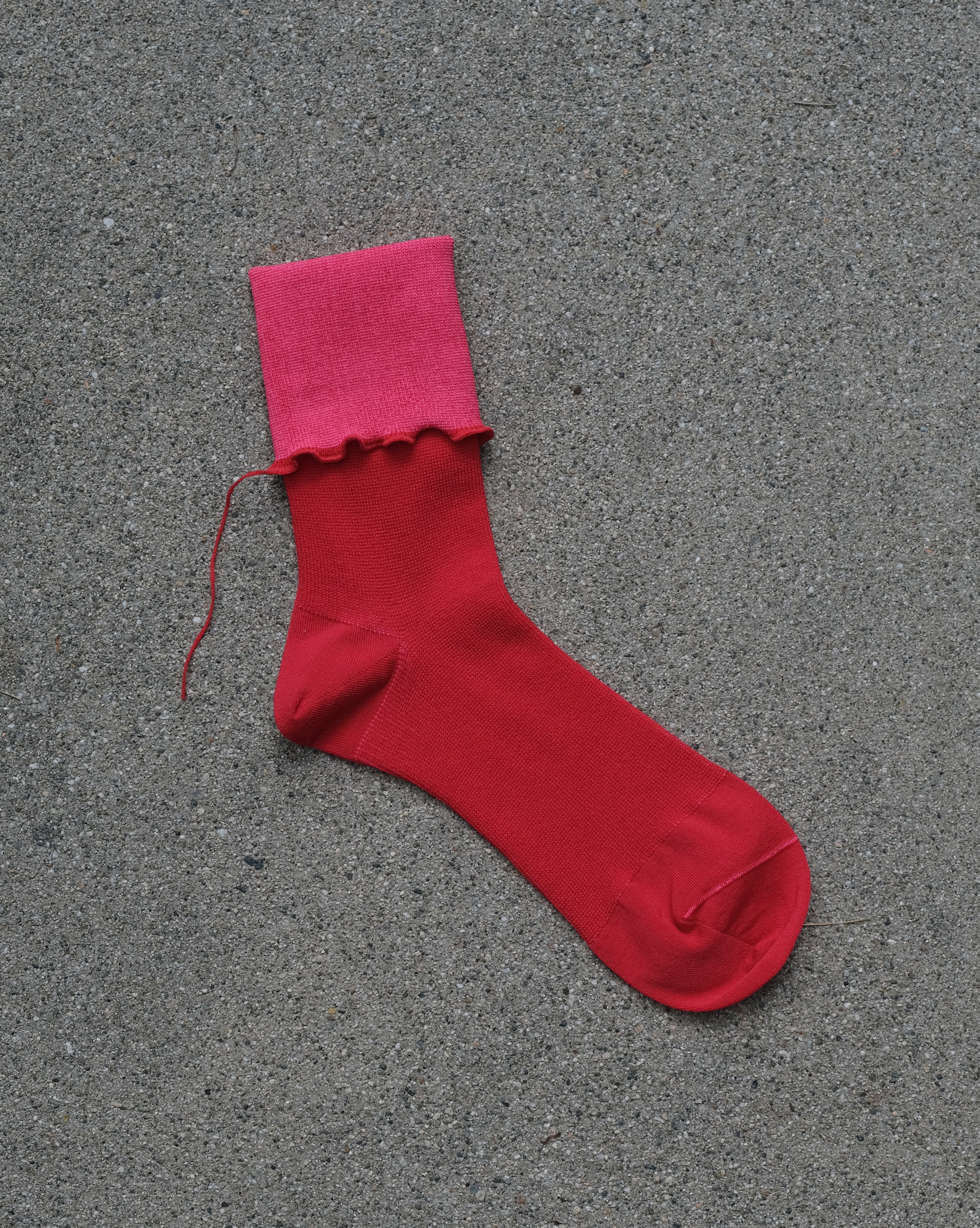 HIGH TWIST COTTON SOCKS - Red/Fuchsia
