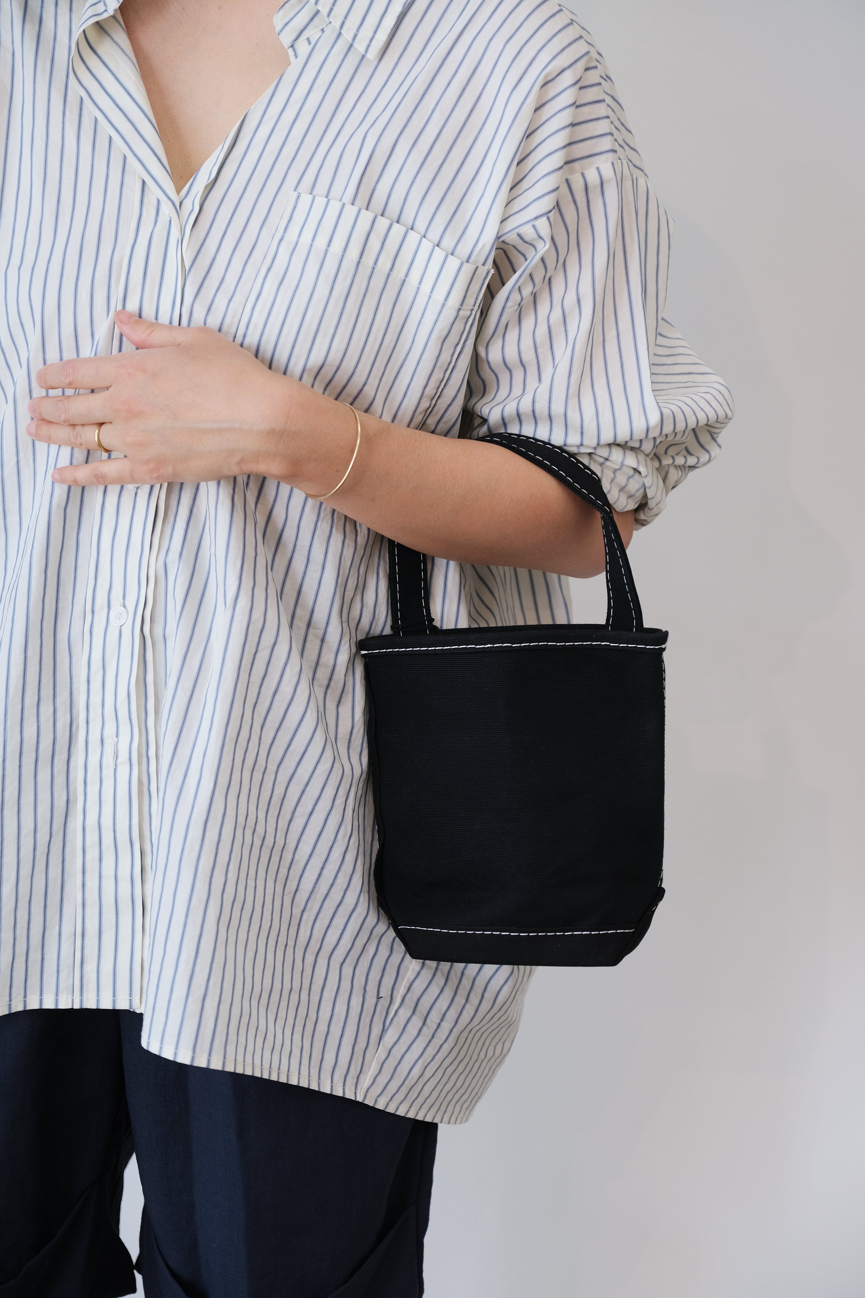 MINI BAGUETTE TOTE - Black