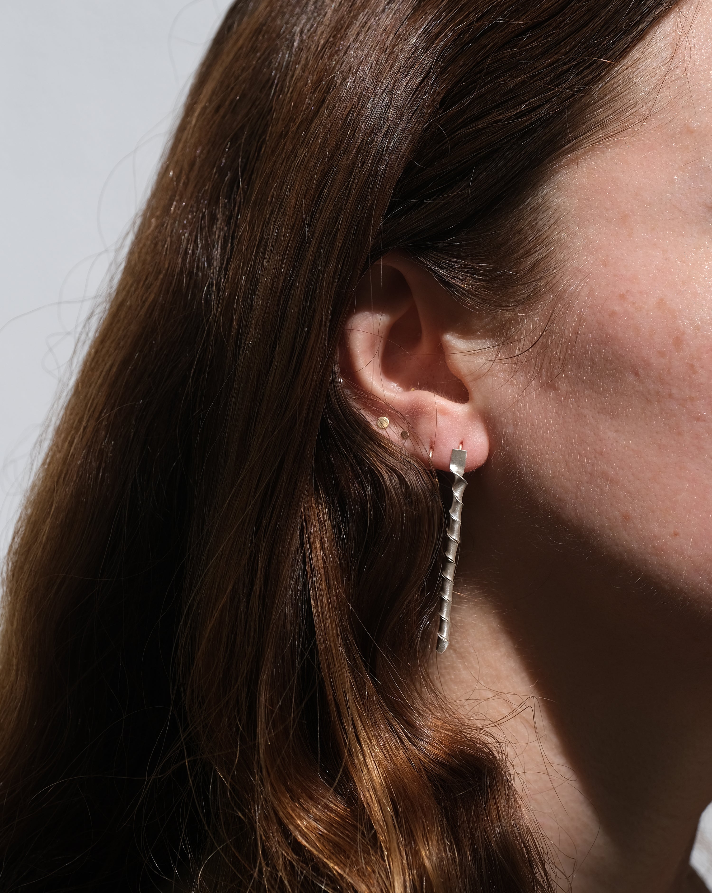 METAL SHAVING EARRINGS