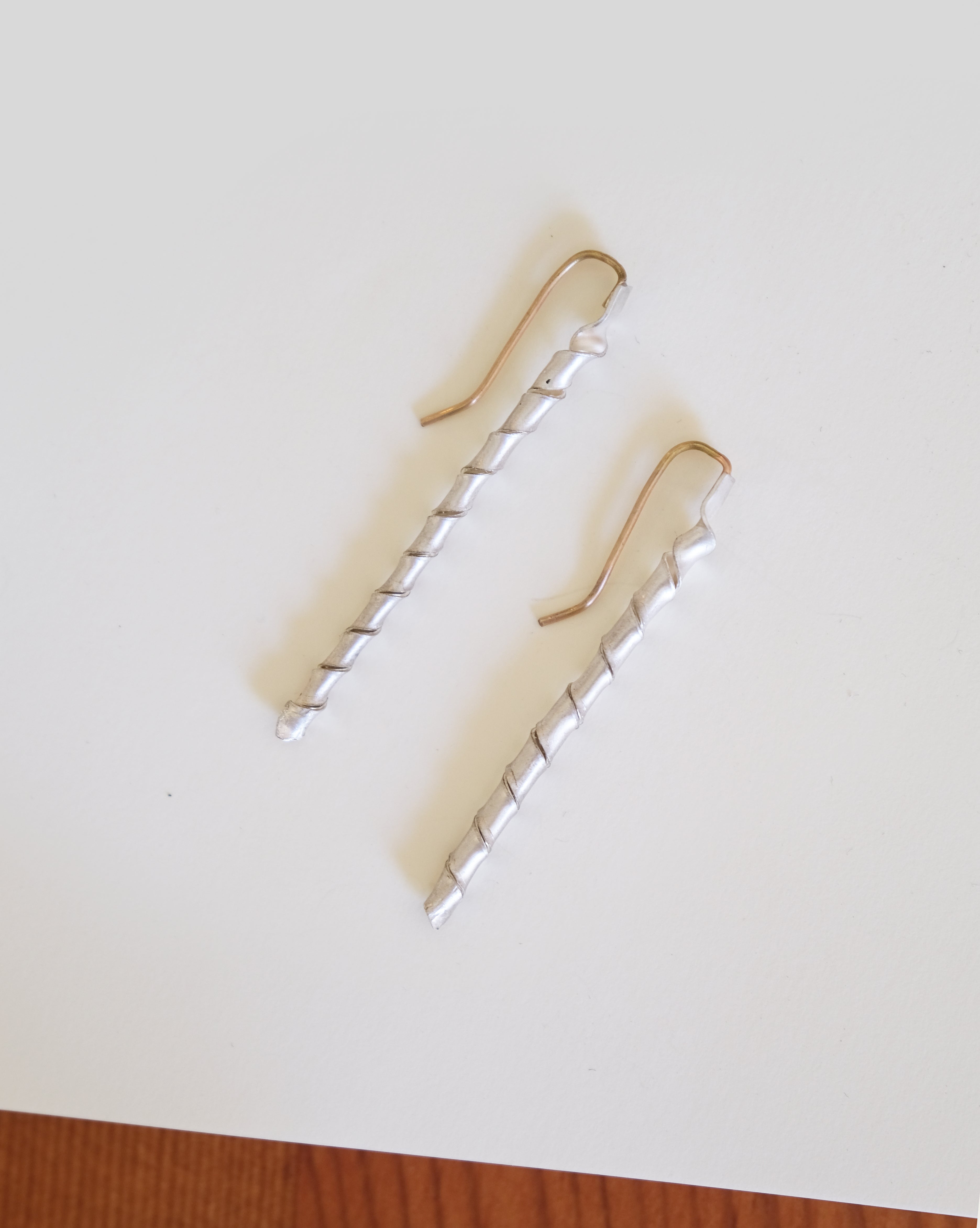 METAL SHAVING EARRINGS