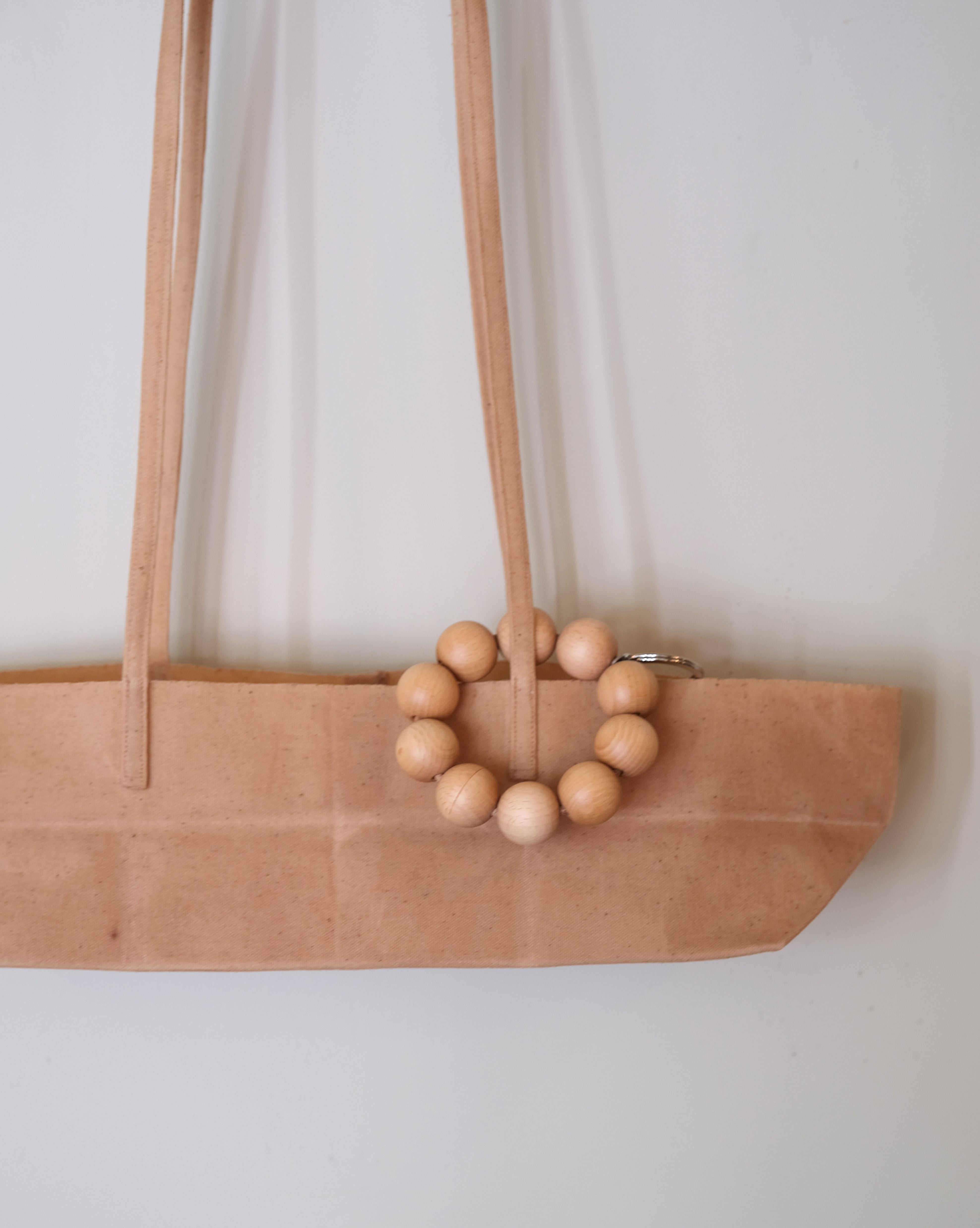 WOOD BALL KEYCHAIN