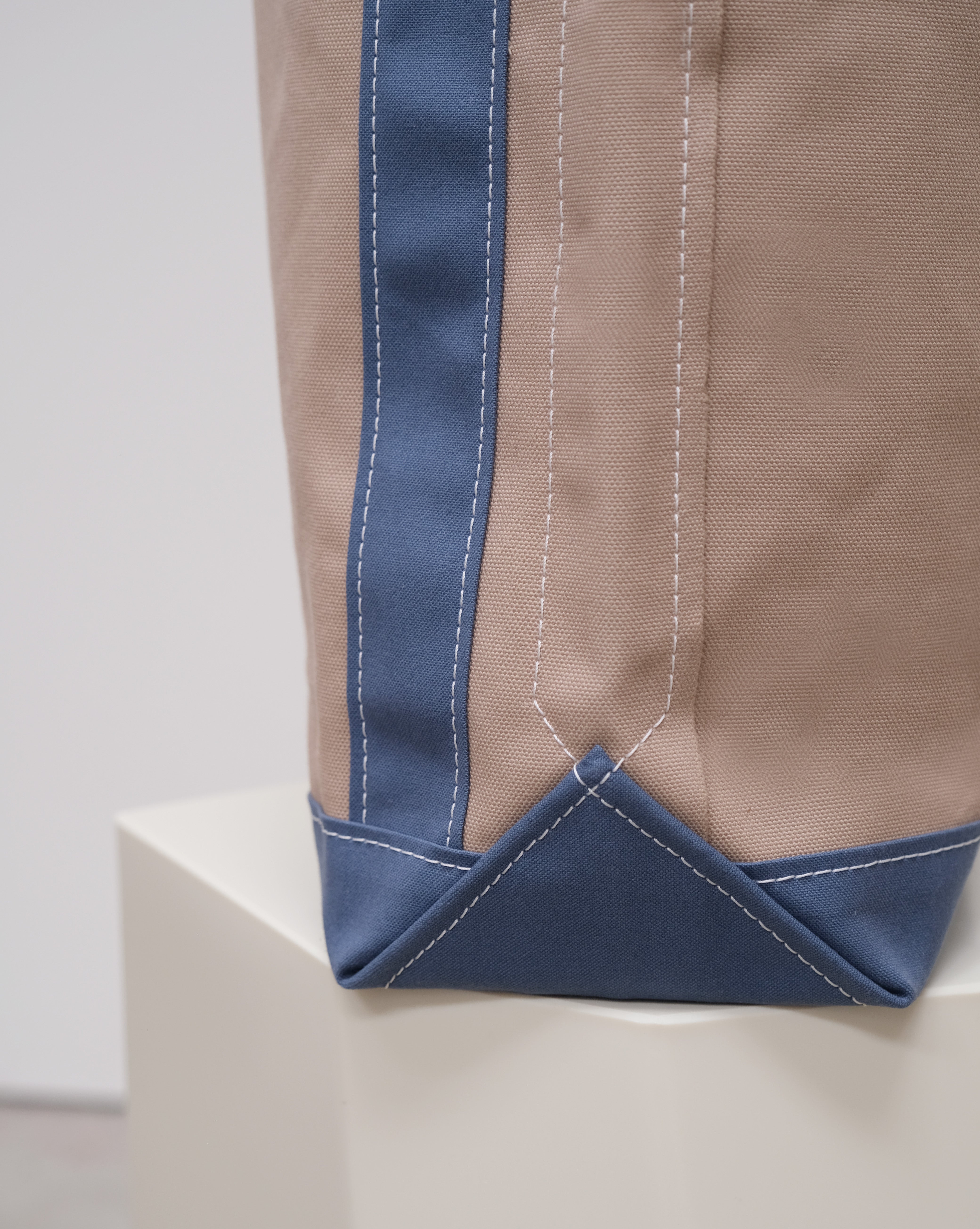 LARGE BAGUETTE TOTE - Grey/Slate Blue