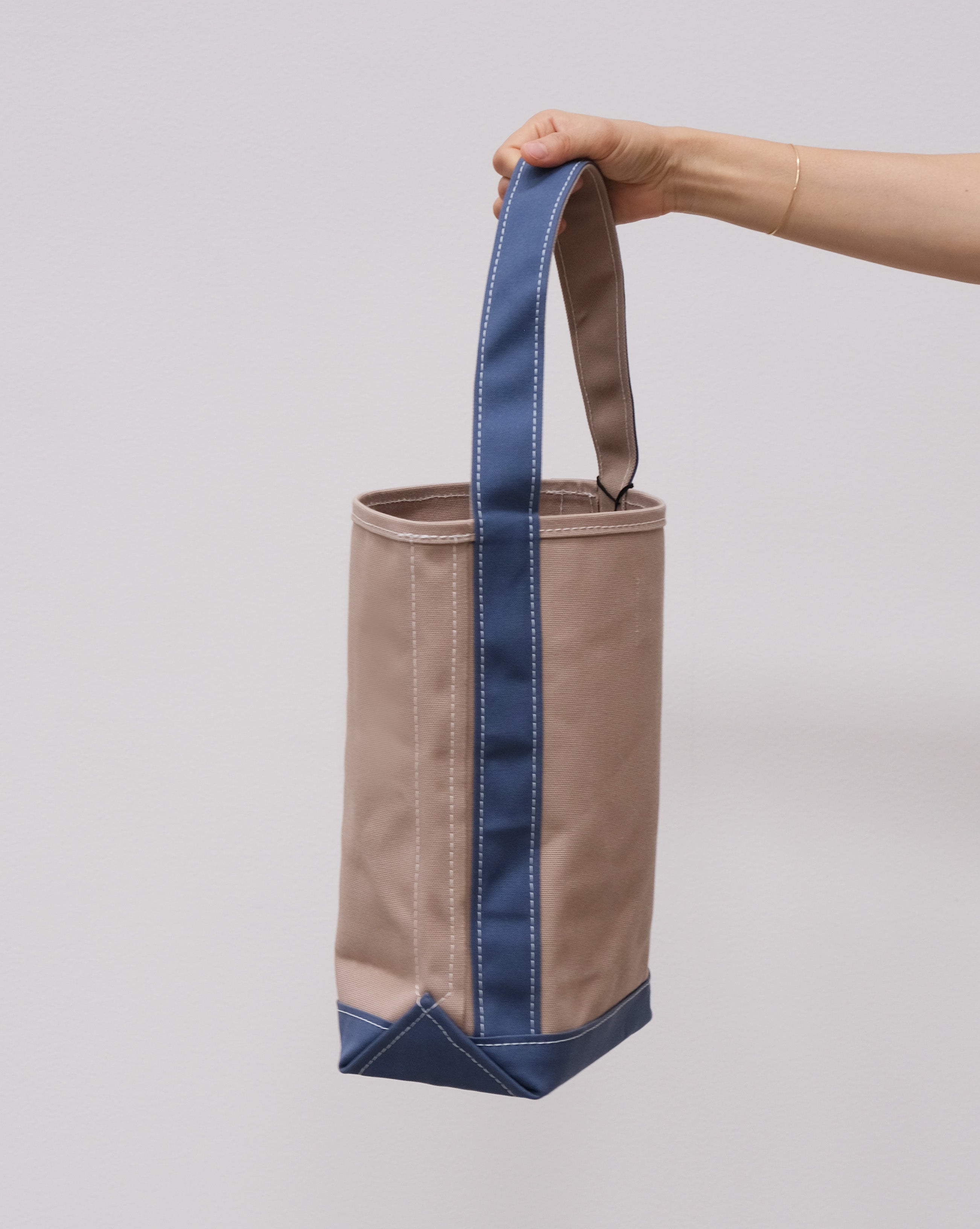 SMALL BAGUETTE TOTE - Grey / Slate Blue