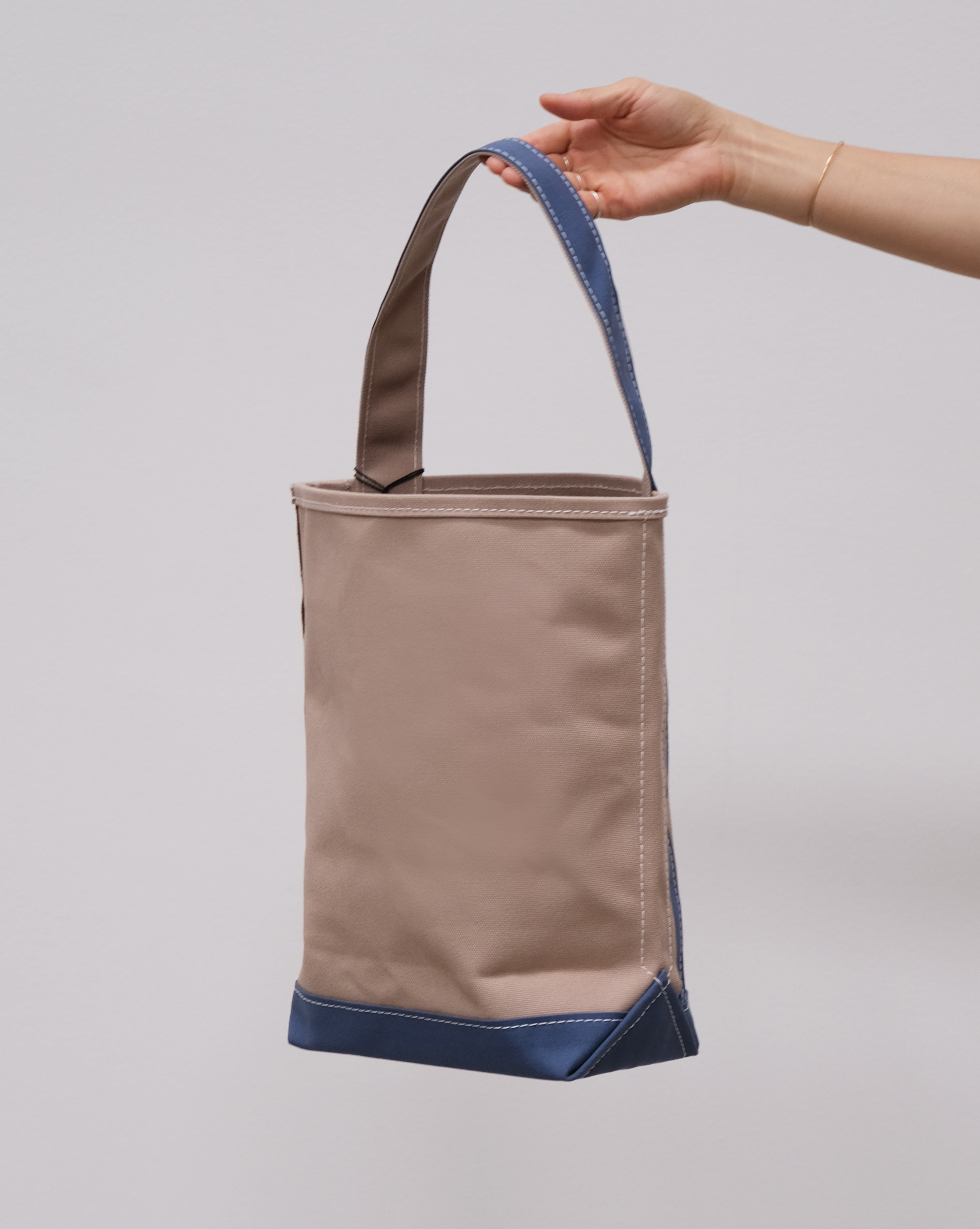 SMALL BAGUETTE TOTE - Grey / Slate Blue