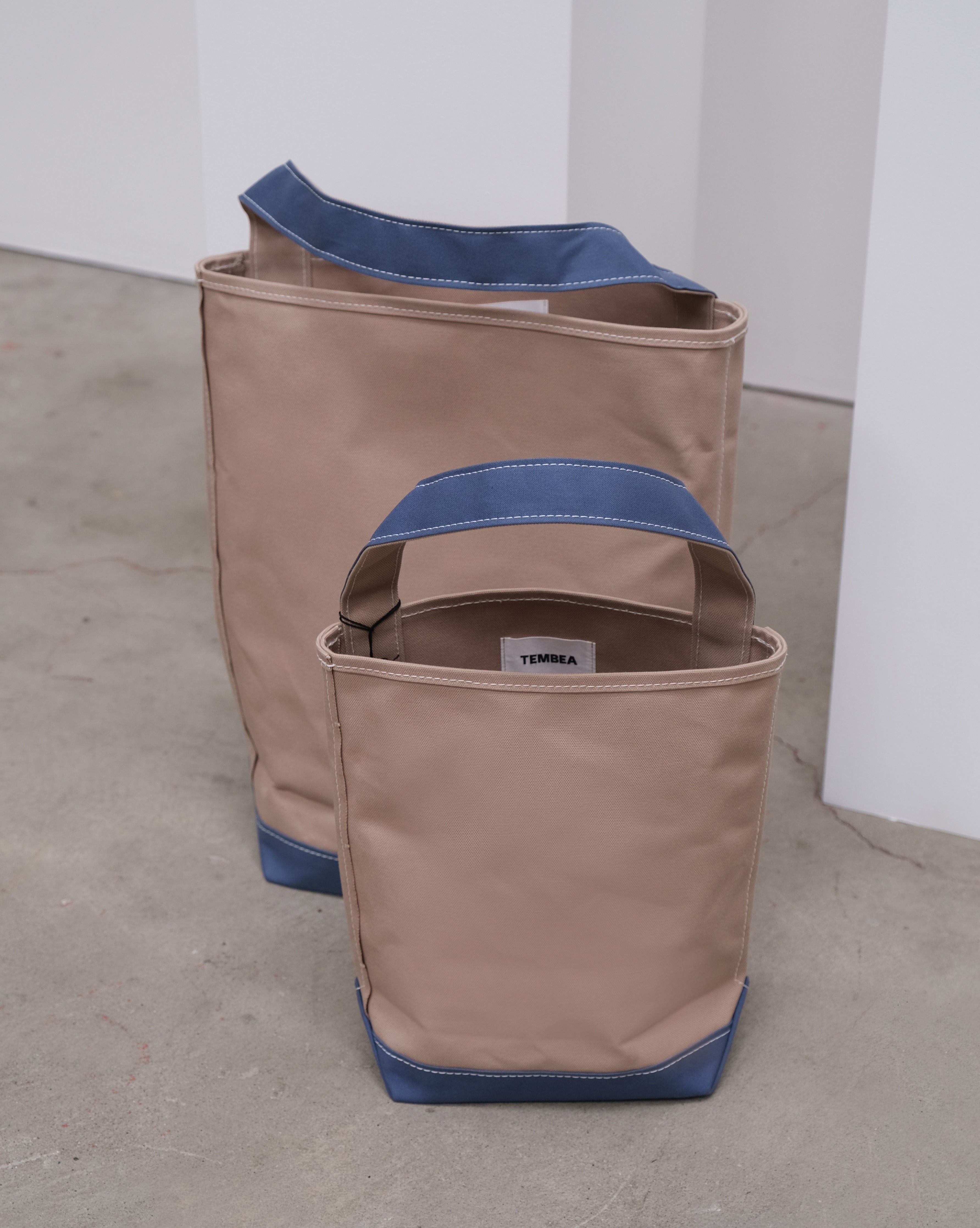 SMALL BAGUETTE TOTE - Grey / Slate Blue