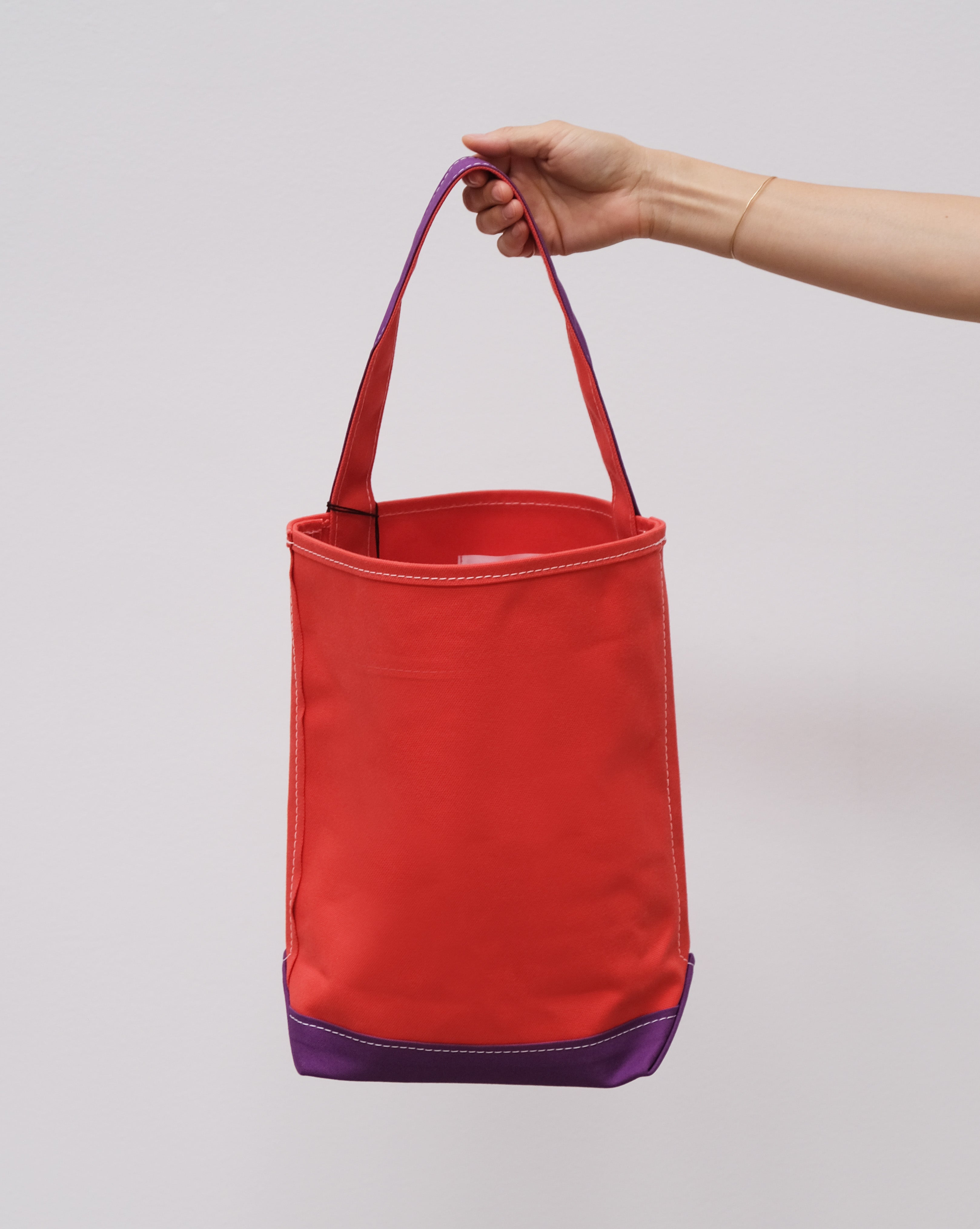 SMALL BAGUETTE TOTE - Red / Violet