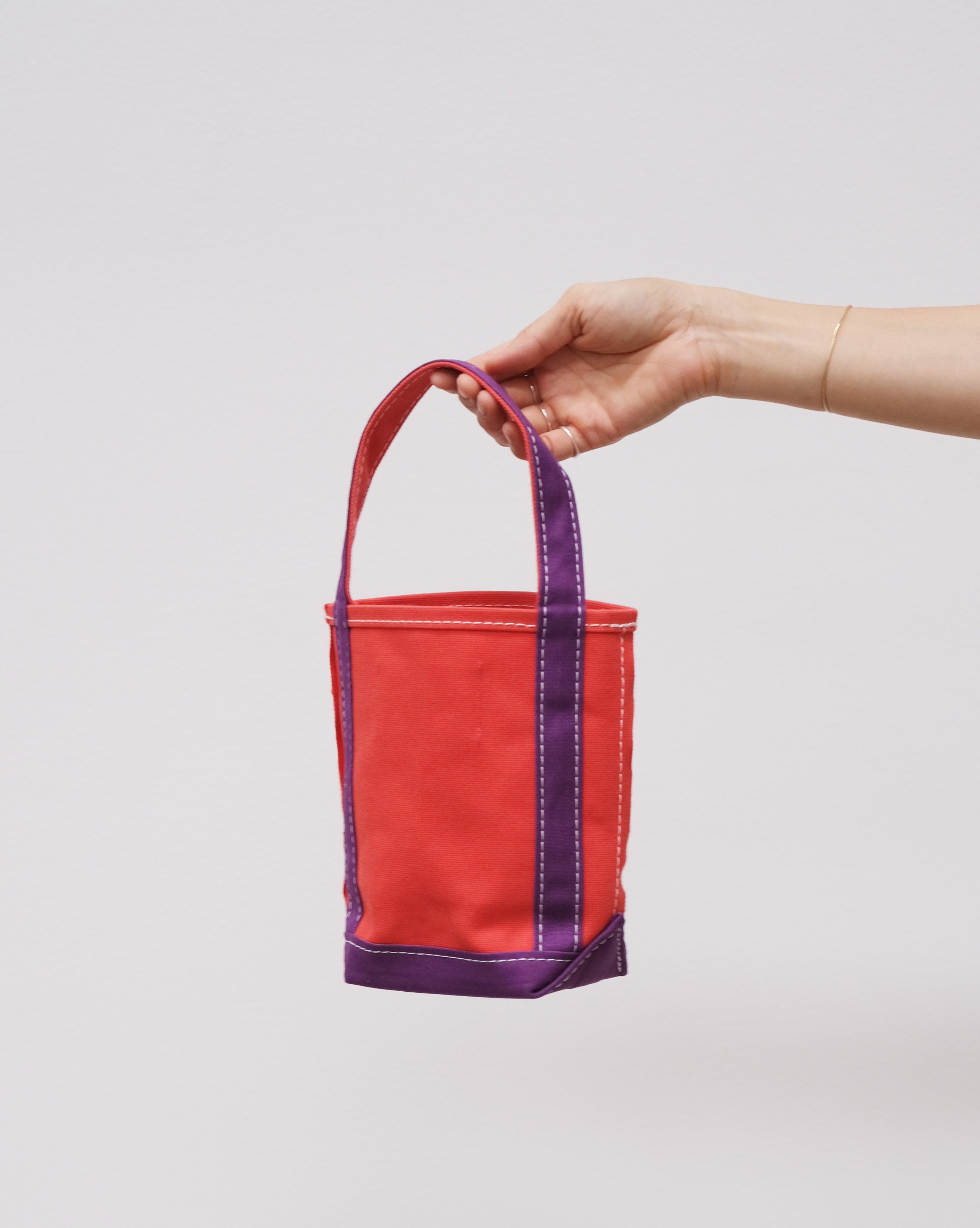 MINI BAGUETTE TOTE - Red/ Violet