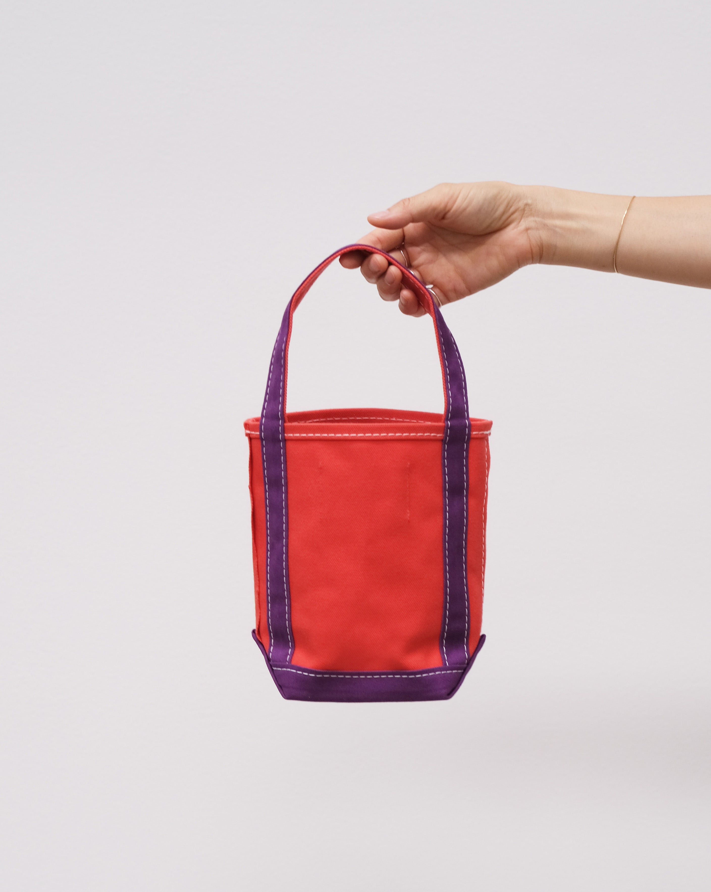 MINI BAGUETTE TOTE - Red/ Violet