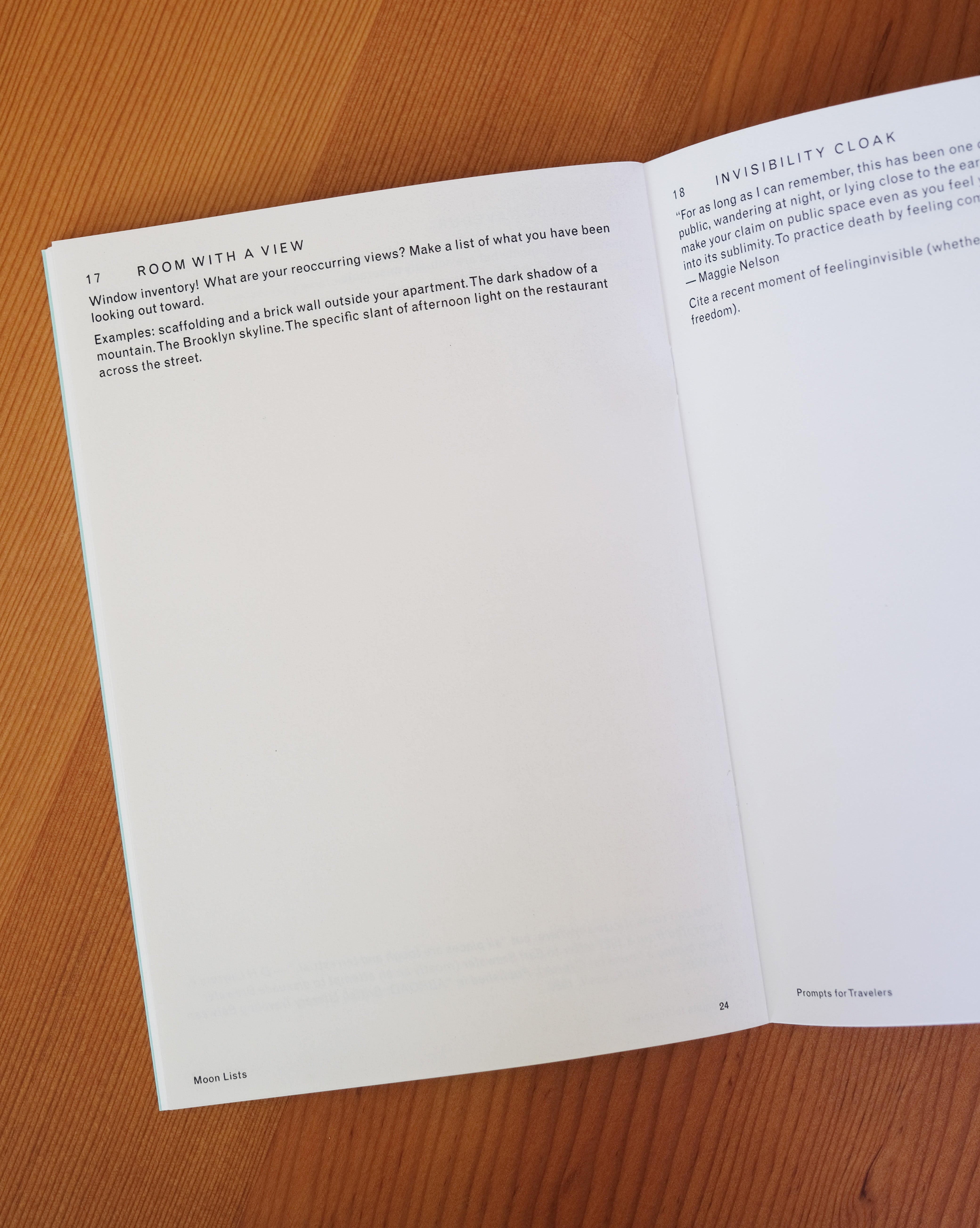 MOON LISTS — Prompts for Travelers