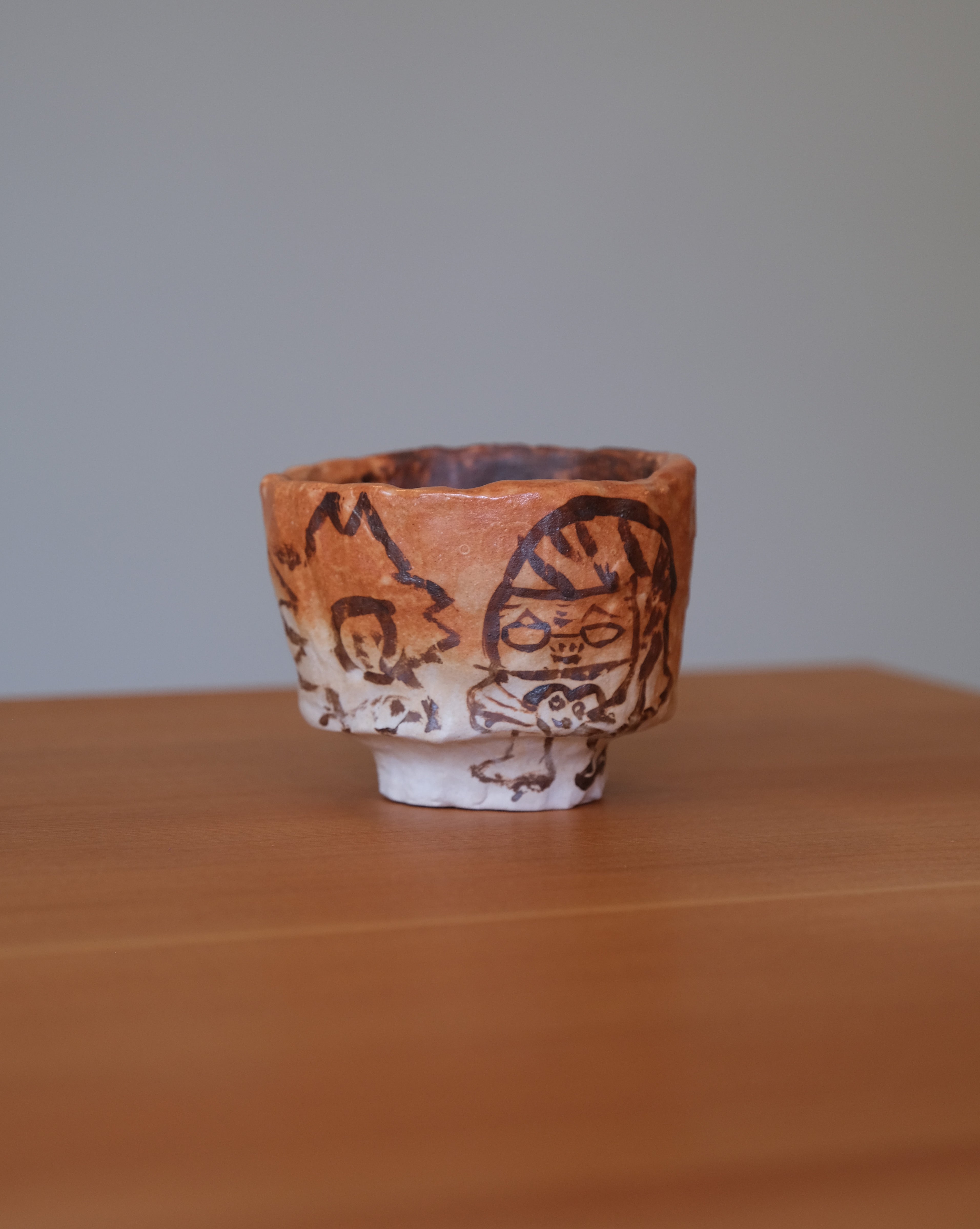 CHAWAN in orange glaze