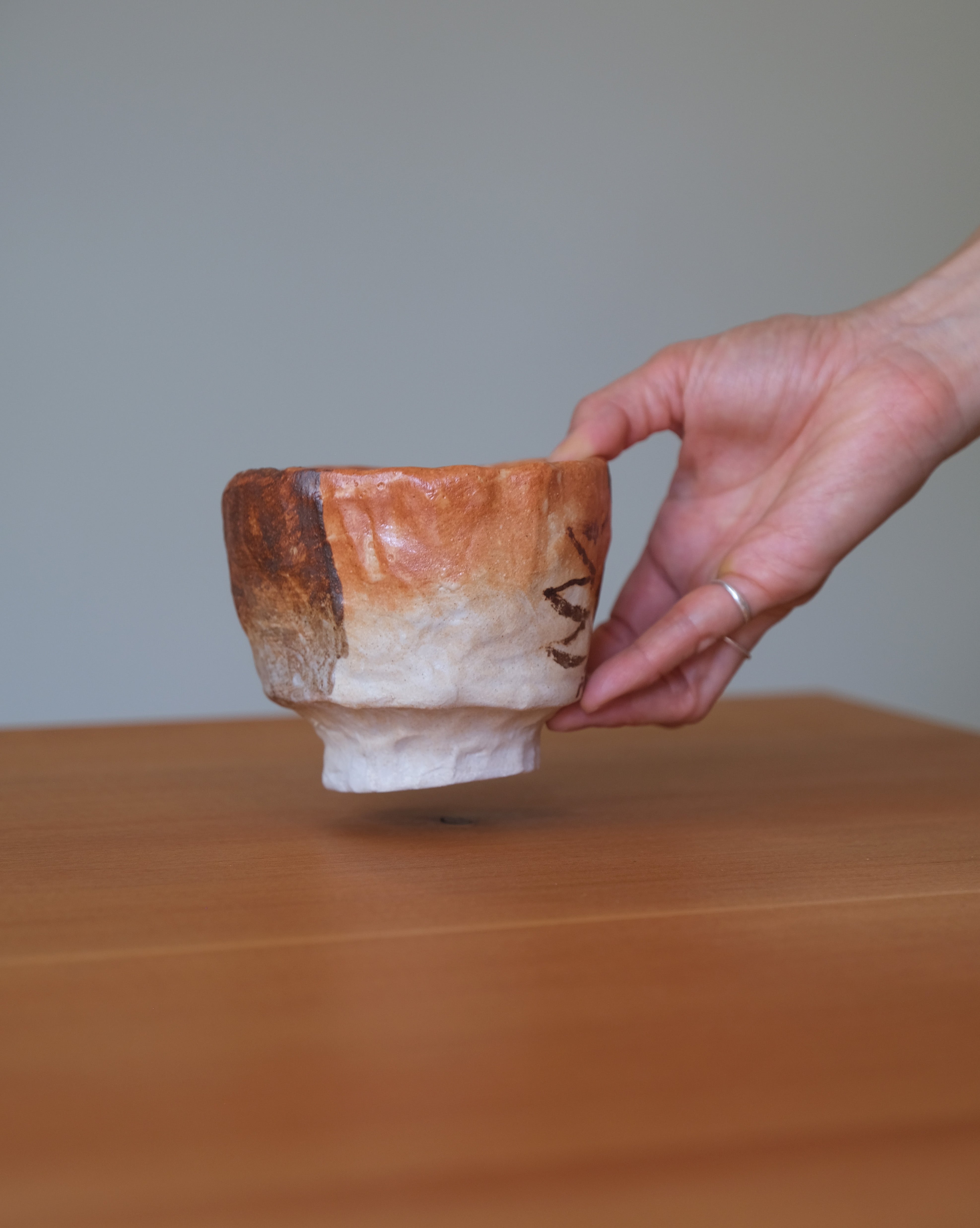 CHAWAN in orange glaze