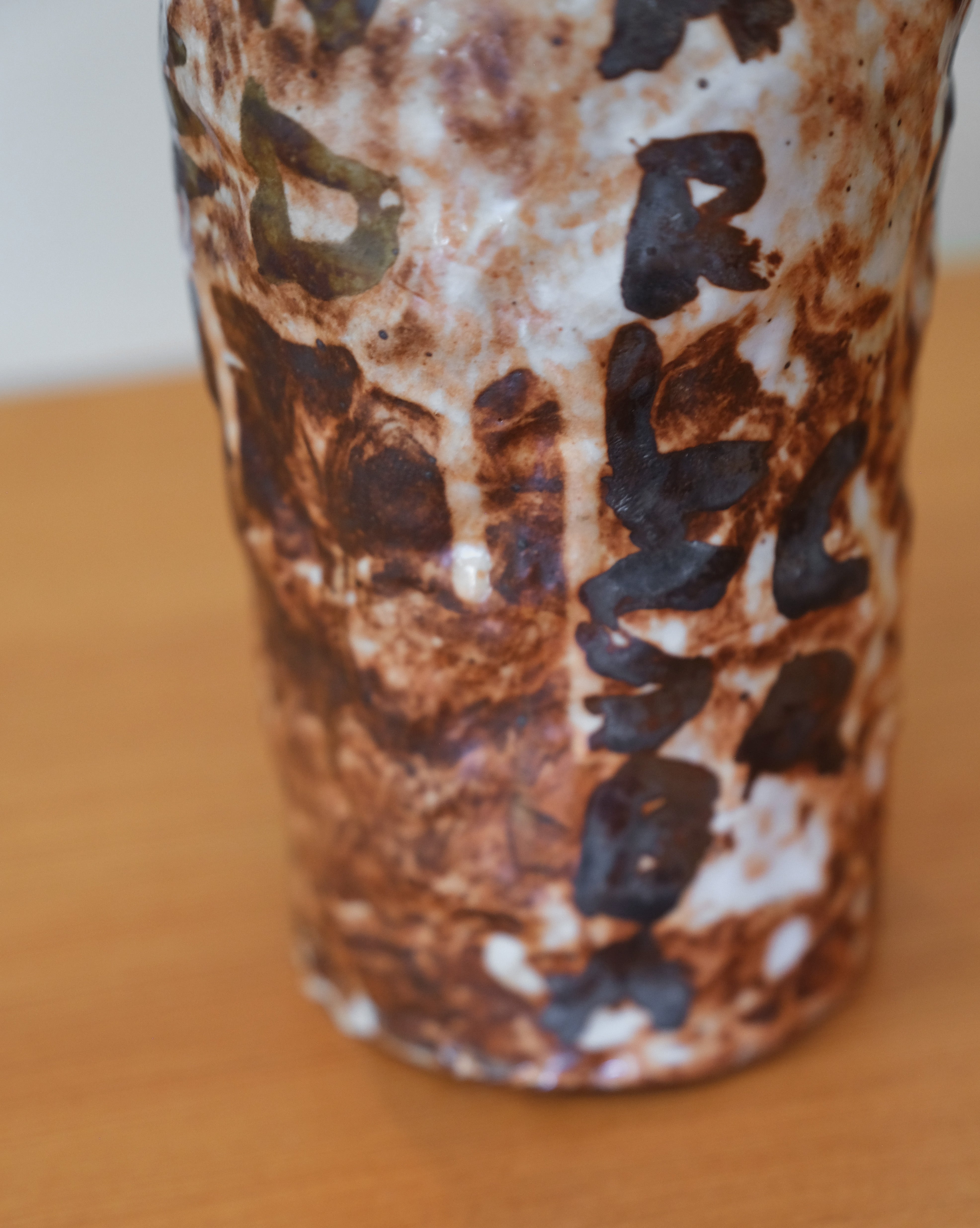 LARGE BOTTLE w/ Orange glaze
