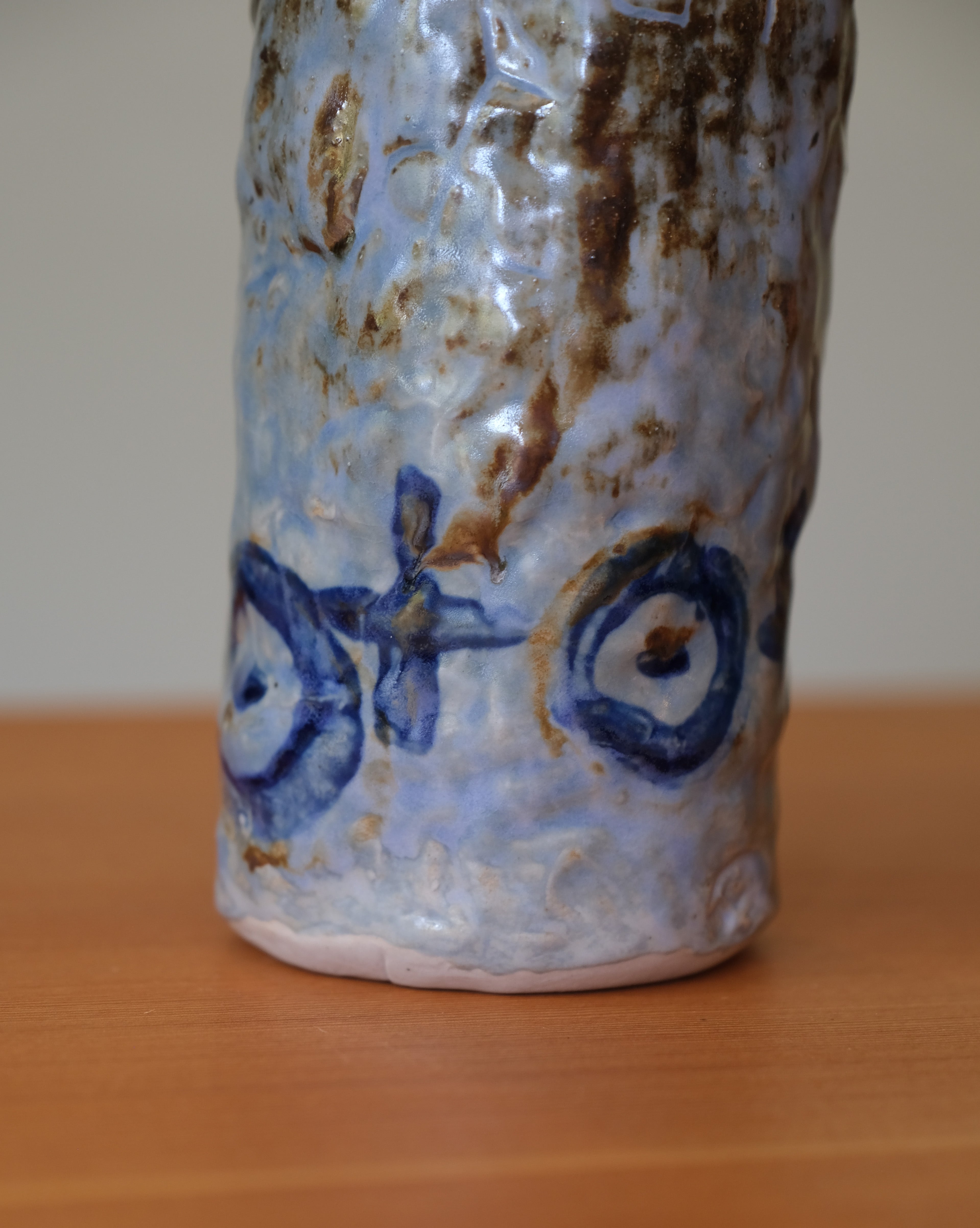 MEDIUM BOTTLE w/ Blue glaze