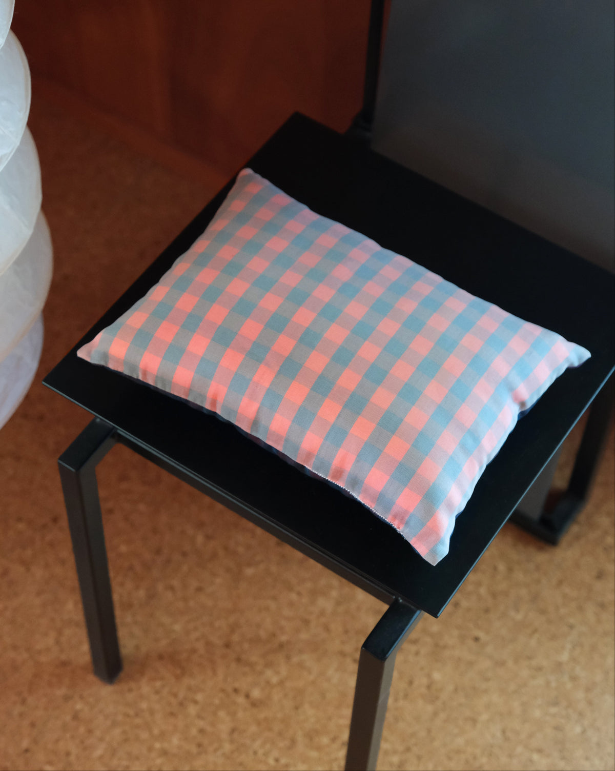 CHECKED CONTRAST PILLOW