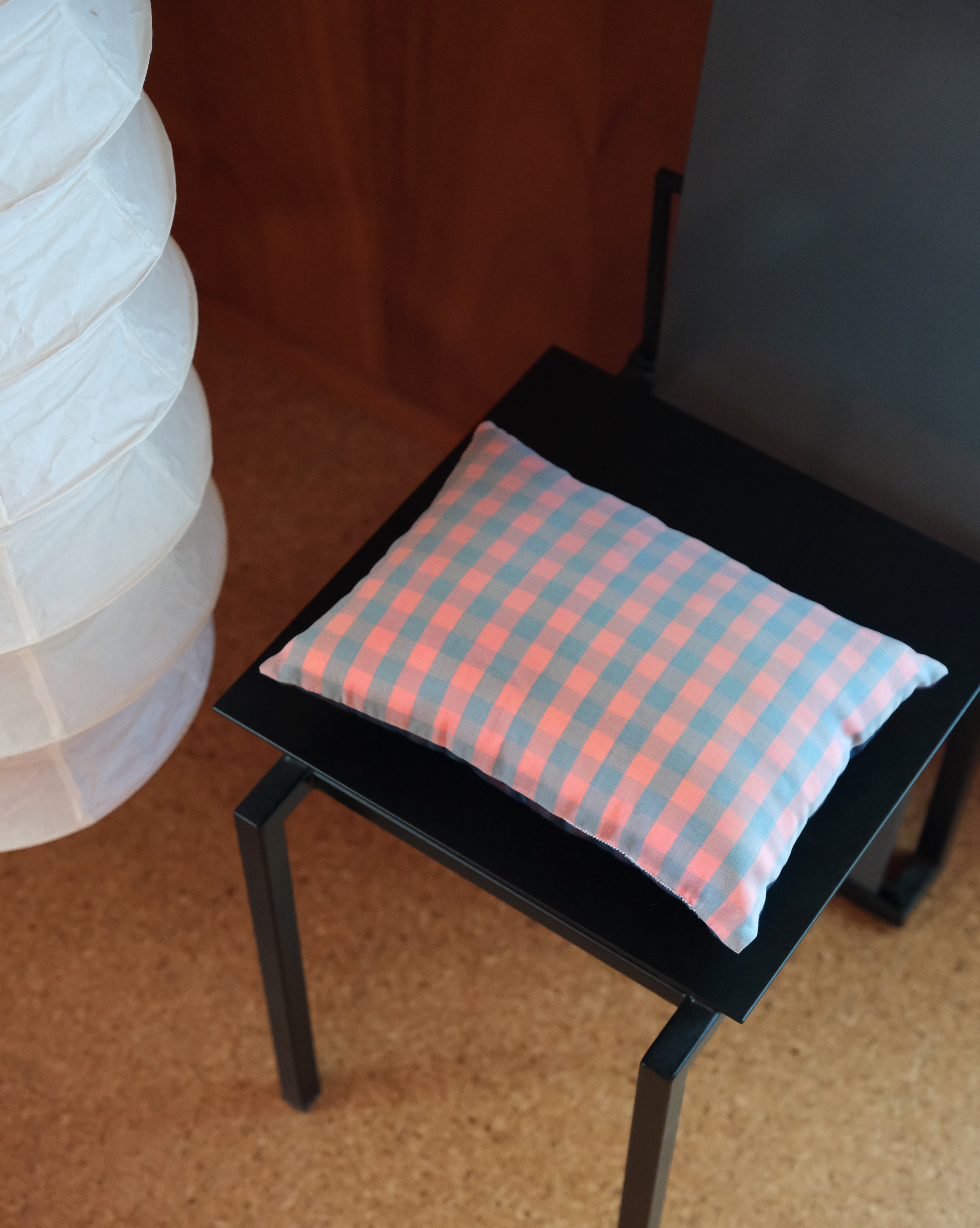 CHECKED CONTRAST PILLOW