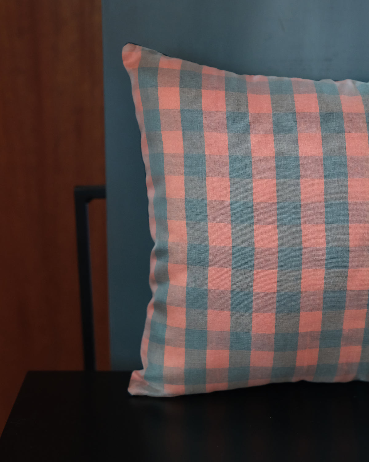CHECKED CONTRAST PILLOW