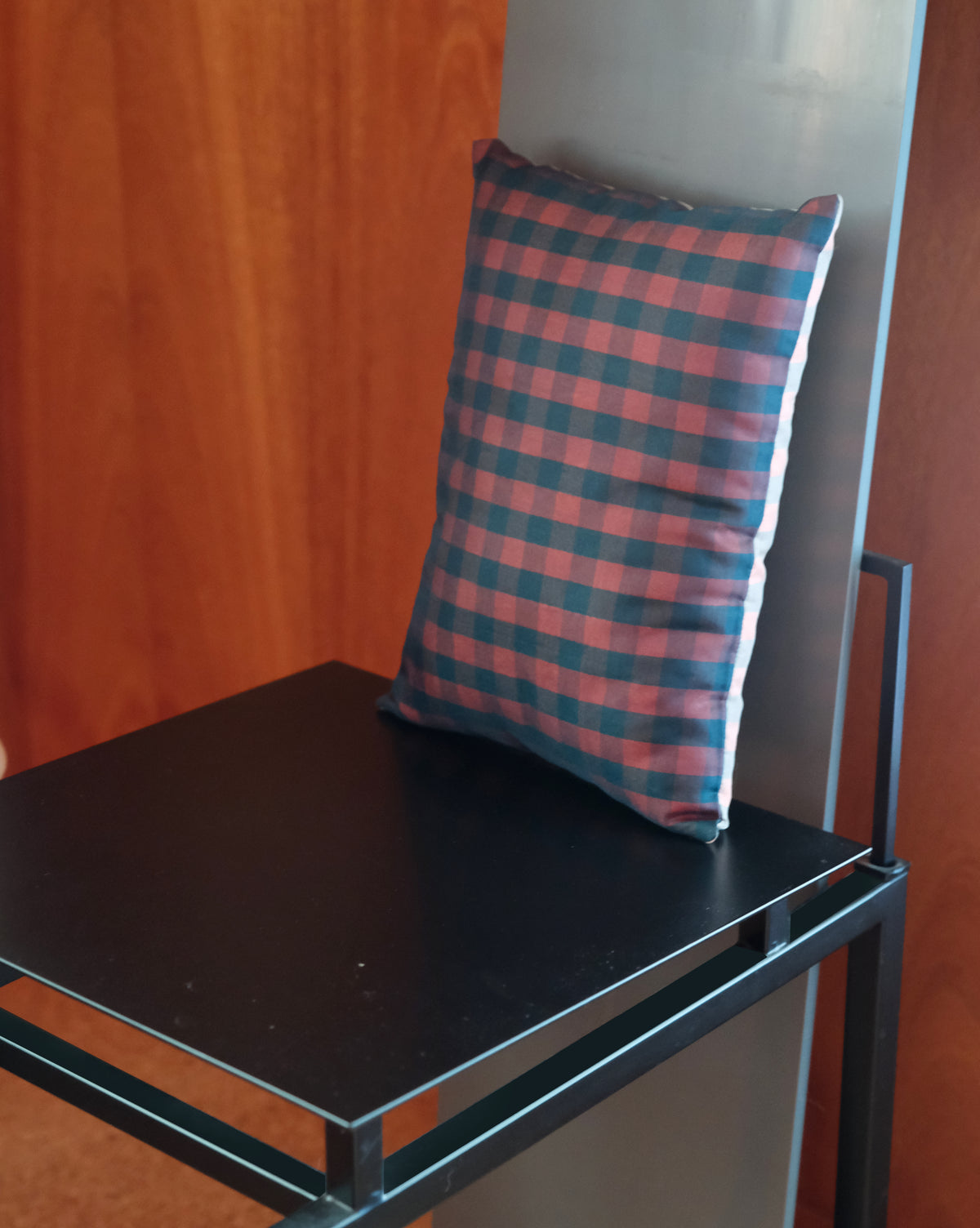 CHECKED CONTRAST PILLOW