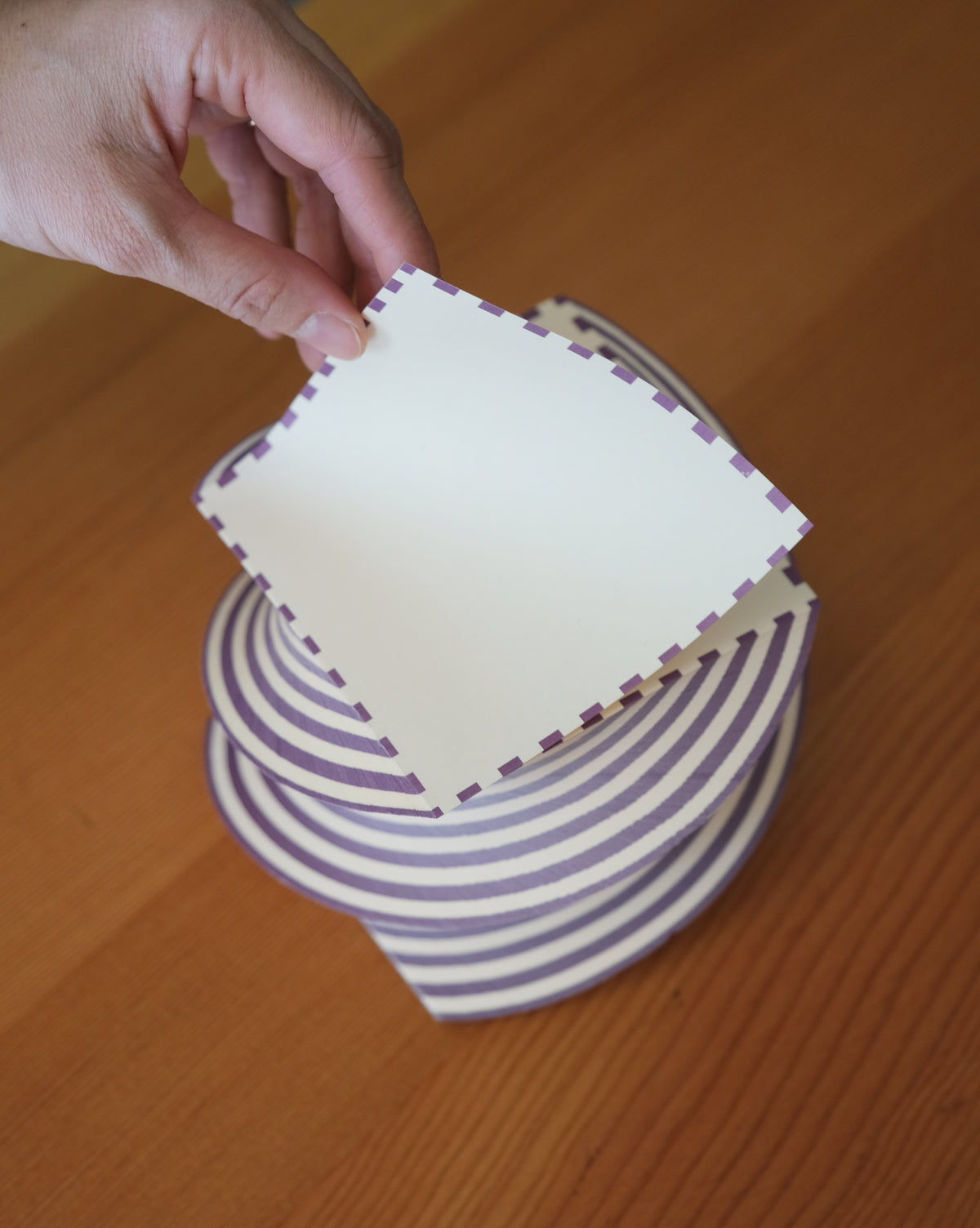 SPIRAL PAD - Purple Dash
